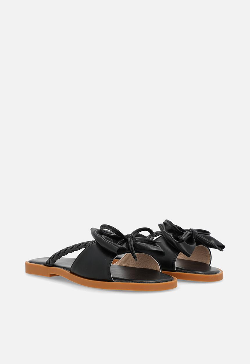 Pop Candy - Bow knot décor sandal - black