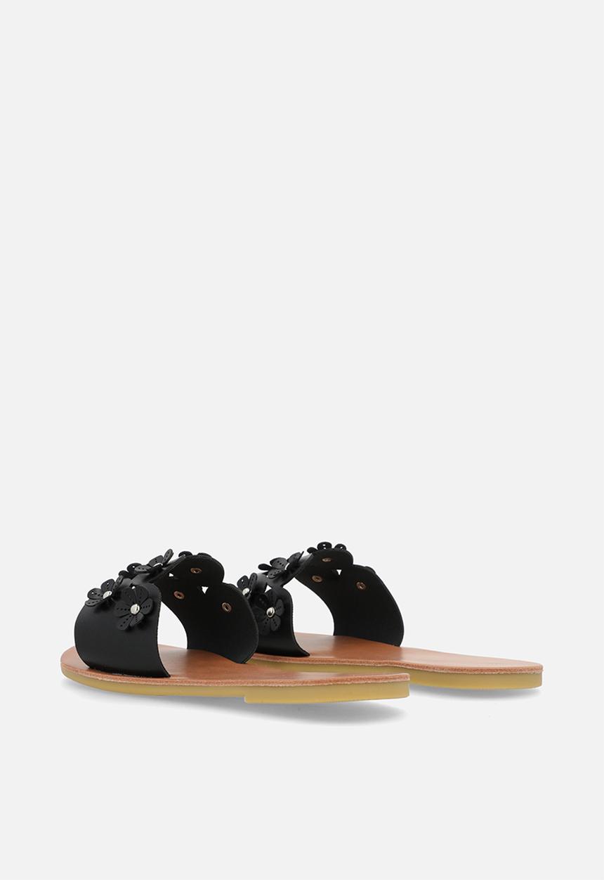 Pop Candy - Floral sandals - black