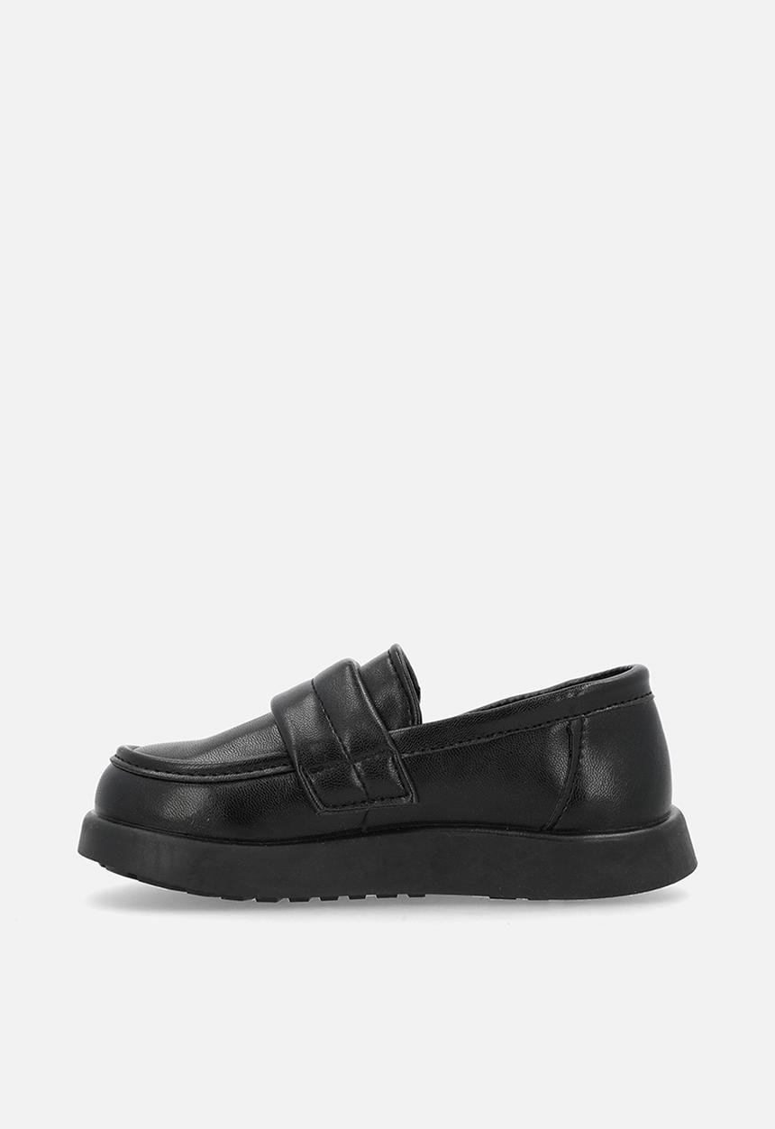 Pop Candy - Thick sole loafers with adjustable fastener - black
