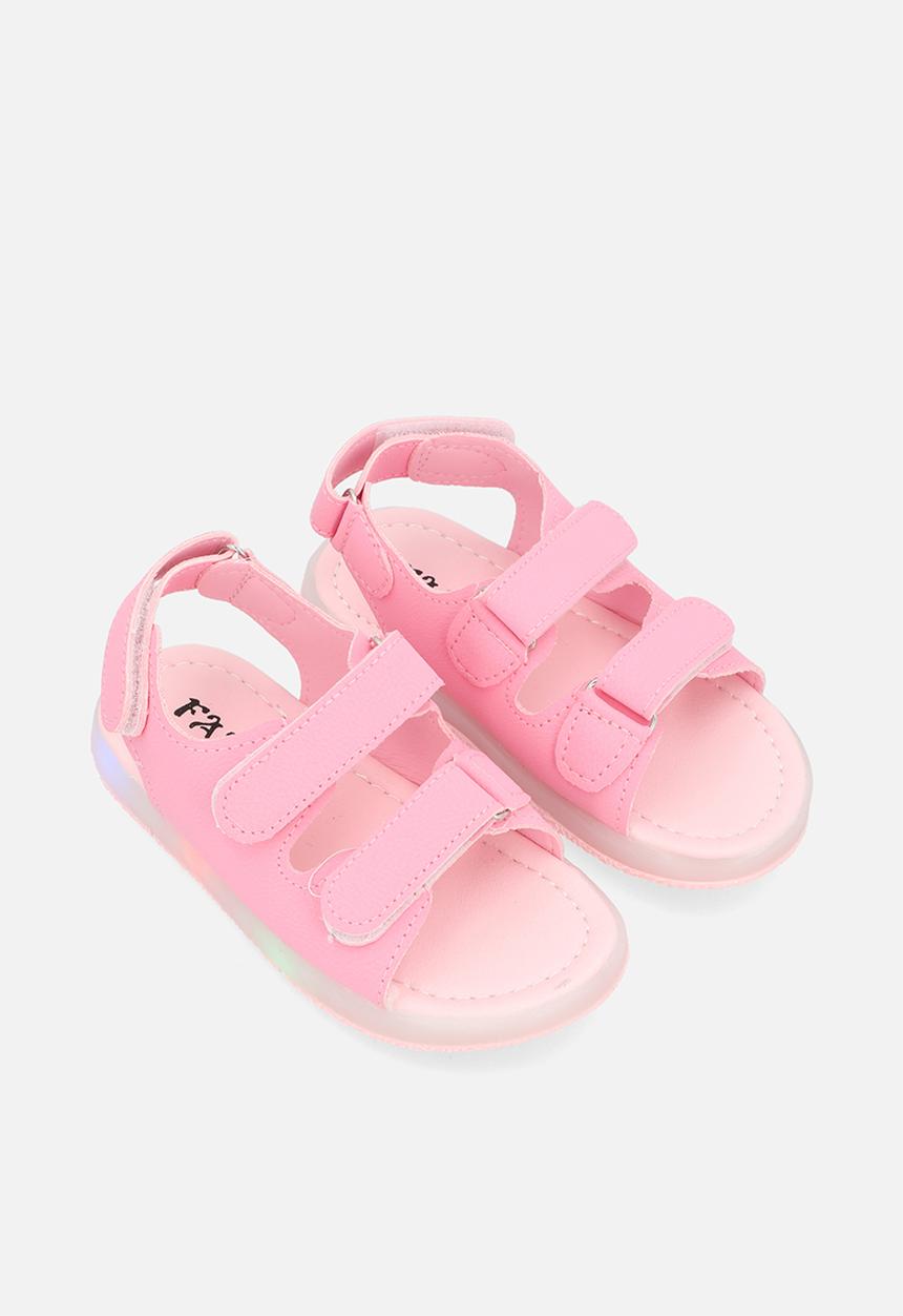Pop Candy - Twin strap light up sandals - pink