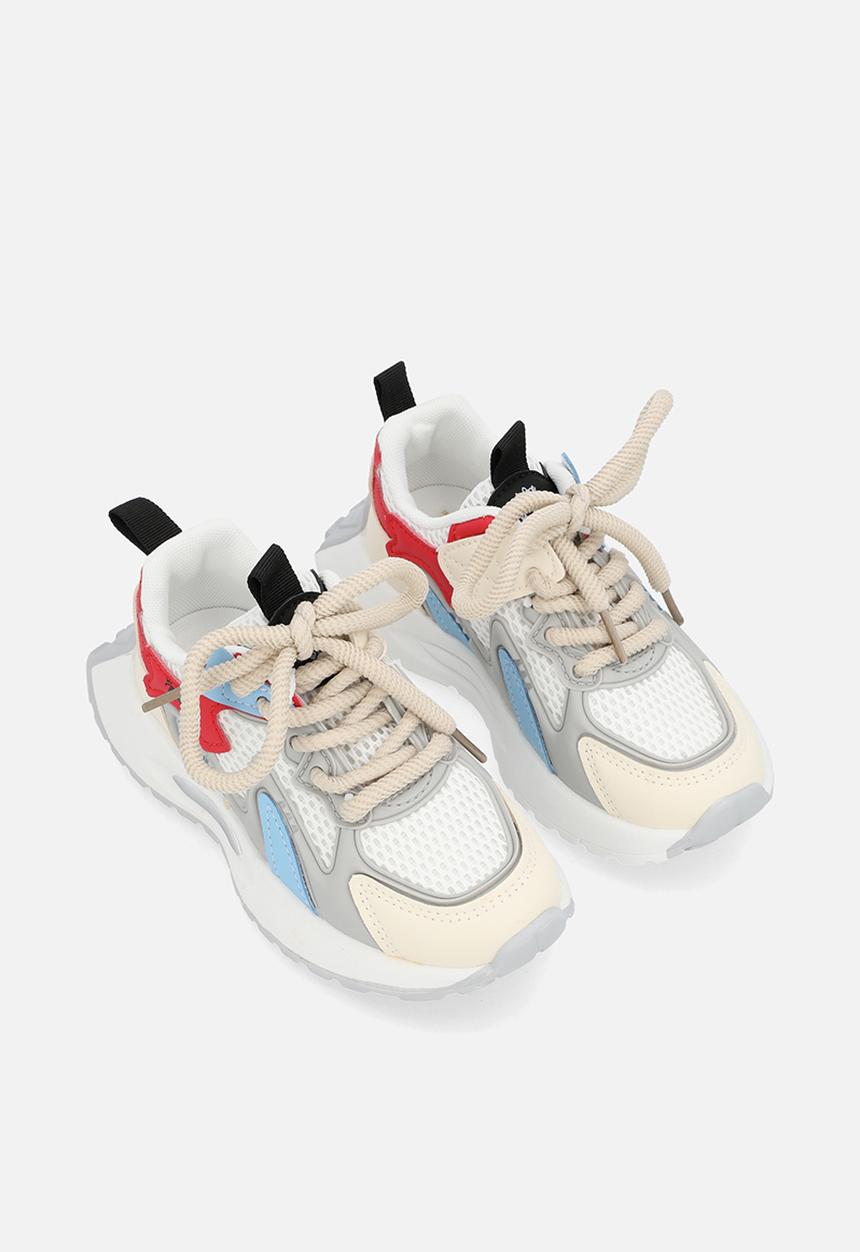 Pop Candy - Colour block lace up sneakers - multi 