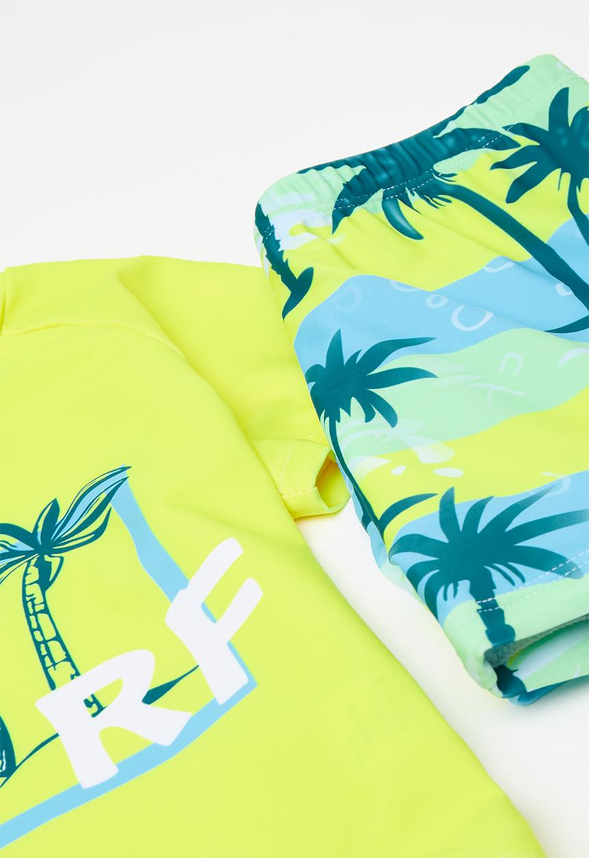 Pop Candy - Printed tee  & swim shorts set - multi