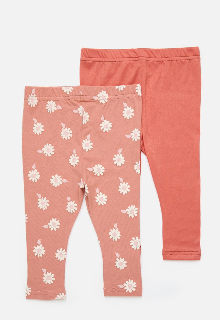 Pop Candy - 2 Pack legging - coral/aop