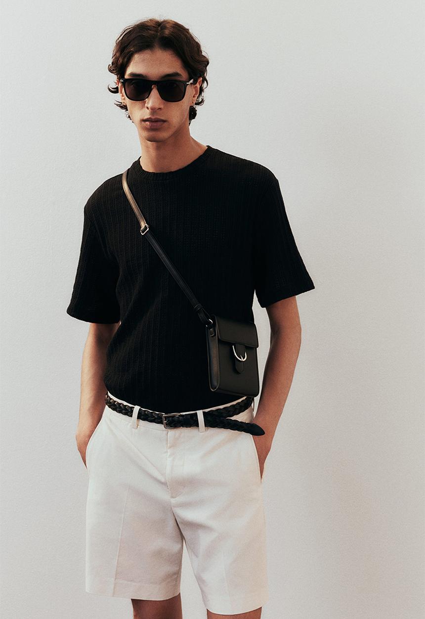 H&M - Regular fit chino shorts - white