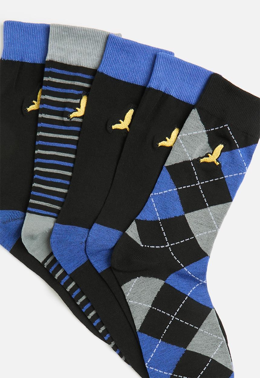 Brave Soul - 5Pk Socks With Embroidery Logo5 Pairs/ Pack - Multi