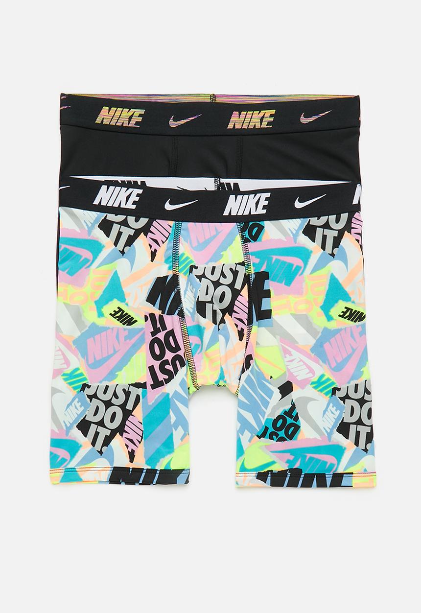Nike - Nhb 2pk printed long boxer bri - black/ multi