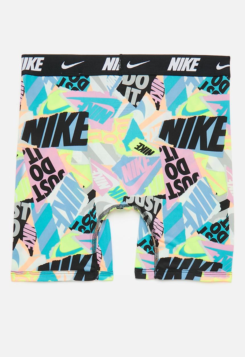Nike - Nhb 2pk printed long boxer bri - black/ multi