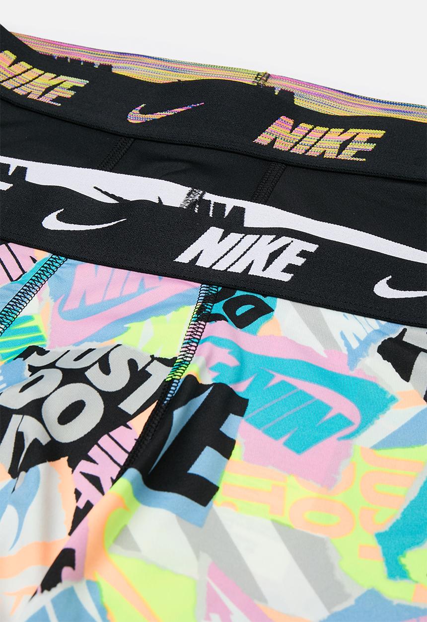 Nike - Nhb 2pk printed long boxer bri - black/ multi