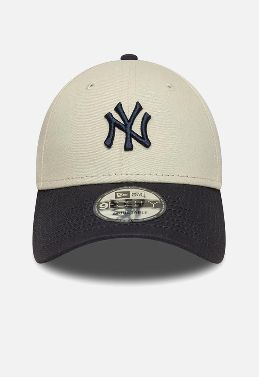 New Era - Colourblock 9Forty® New York Yankees Stnotc - Ecru/Black