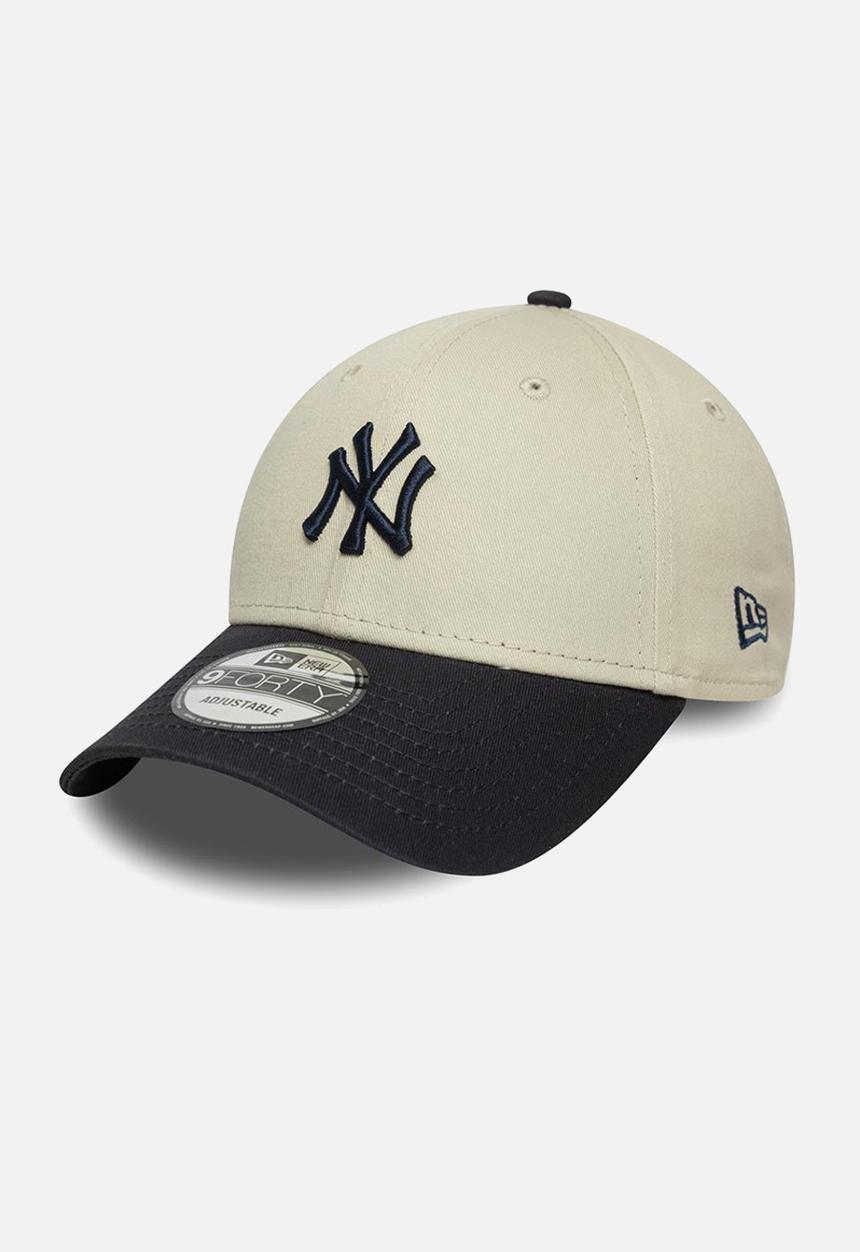 New Era - Colourblock 9Forty® New York Yankees Stnotc - Ecru/Black
