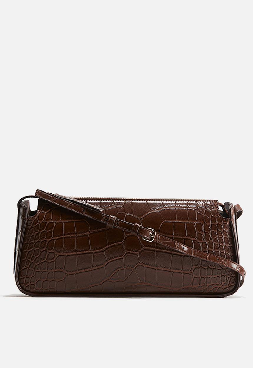 H&M - Shoulder bag - brown crocodile-patterned