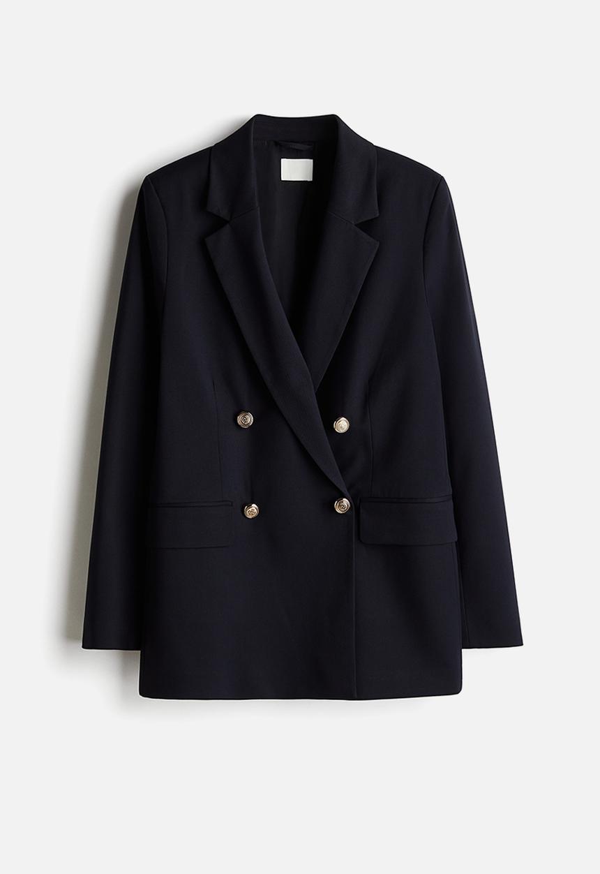 H&M - Double-breasted blazer - navy blue