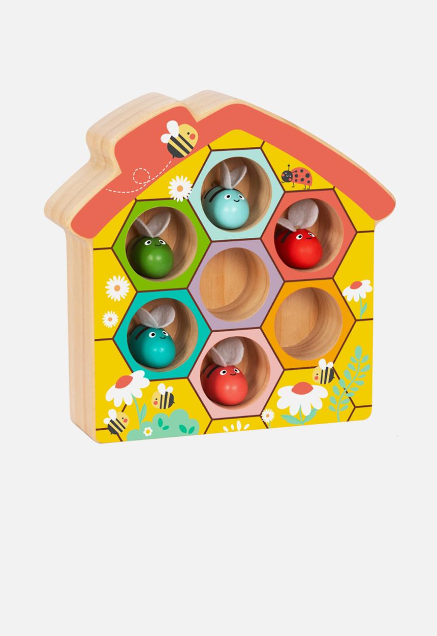 Greenbean Learning - Hi Pando Wooden Color Sorter Beehive Themed 9pcs - multi