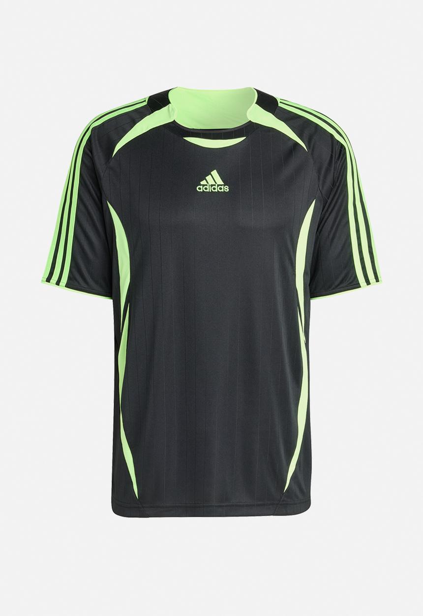 adidas Originals - TEAMGEIST TEE - black/signal green