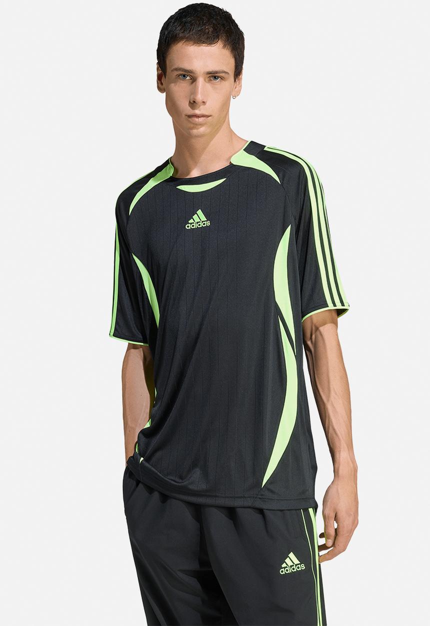 adidas Originals - TEAMGEIST TEE - black/signal green