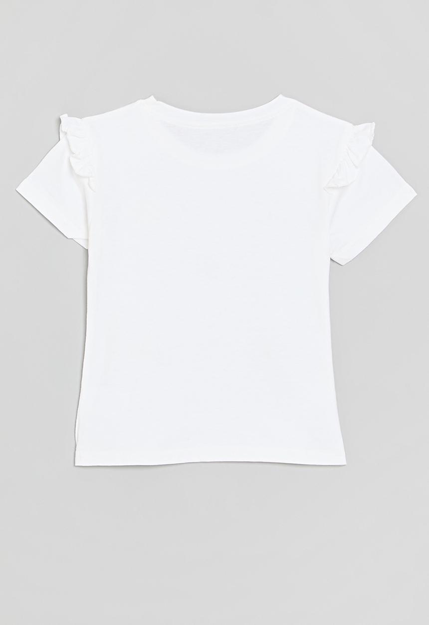 Pop Candy - Floral applique tee - white