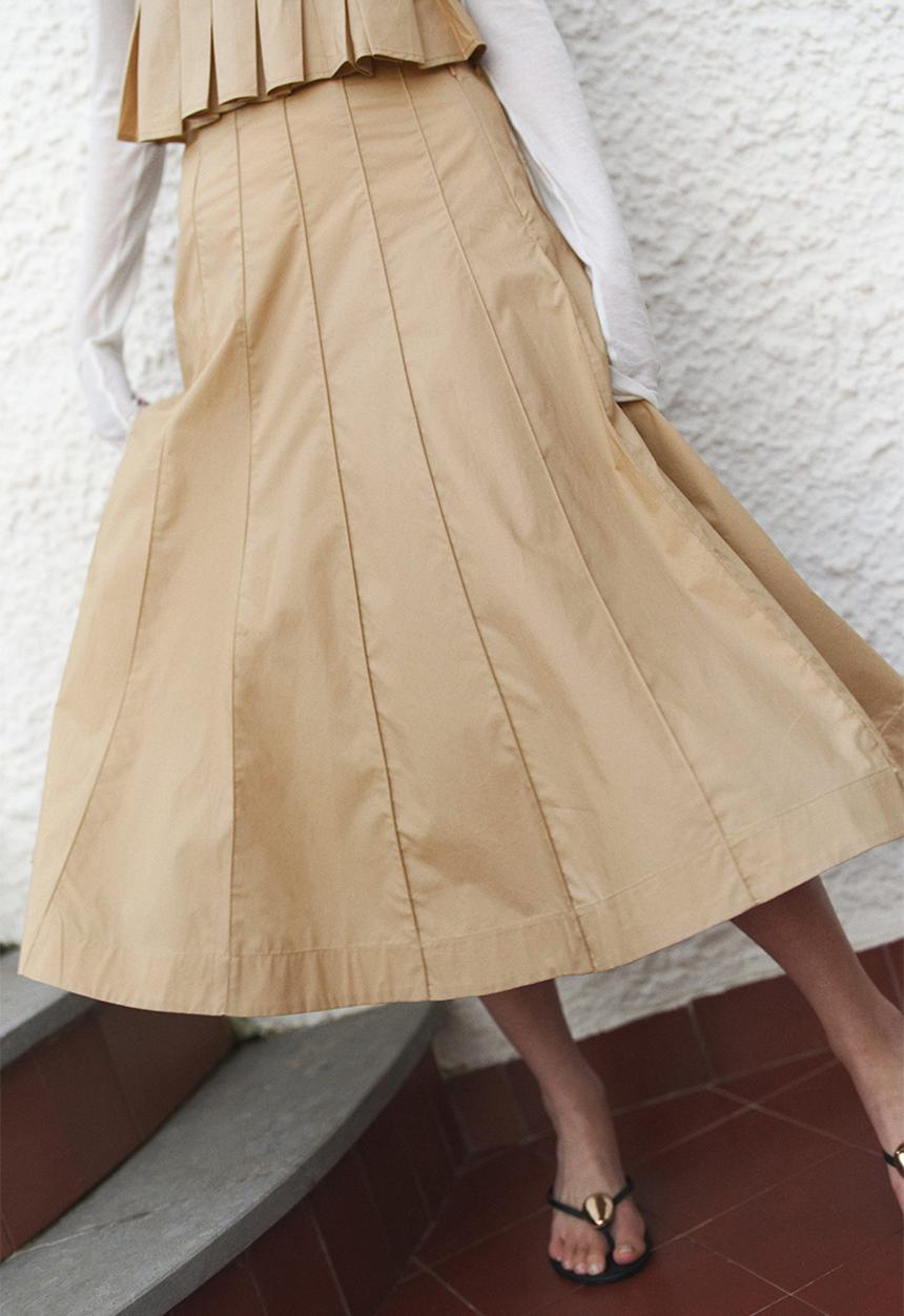 H&M - Circular skirt - beige