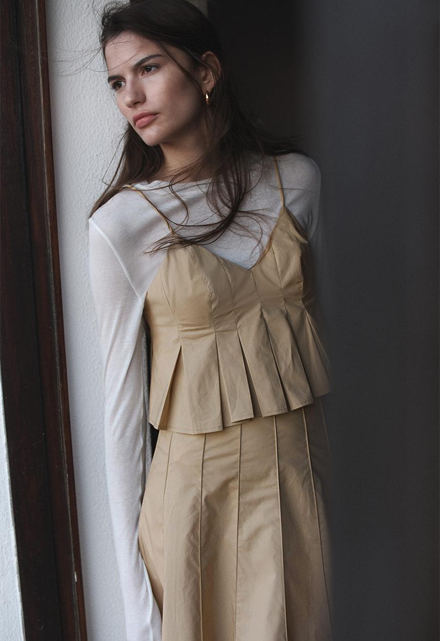 H&M - Circular skirt - beige
