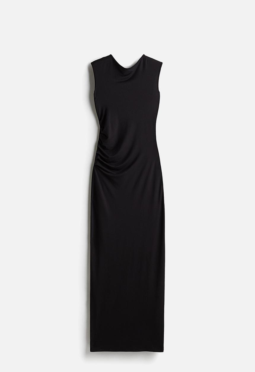 H&M - Draped bodycon dress - black