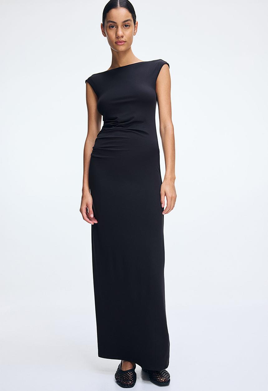 H&M - Draped bodycon dress - black