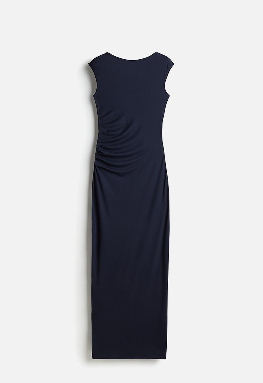 H&M - Draped bodycon dress - navy blue