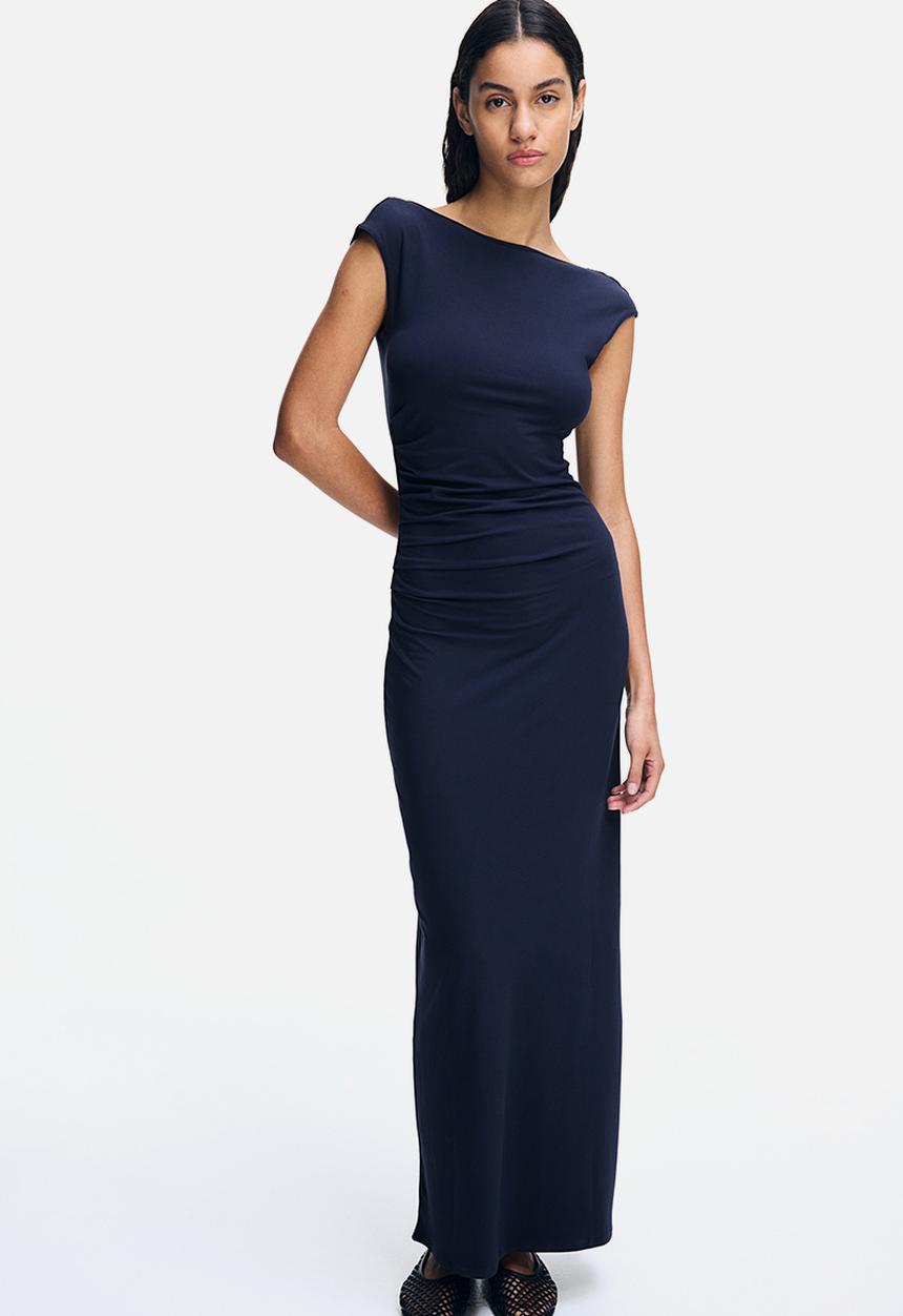 H&M - Draped bodycon dress - navy blue
