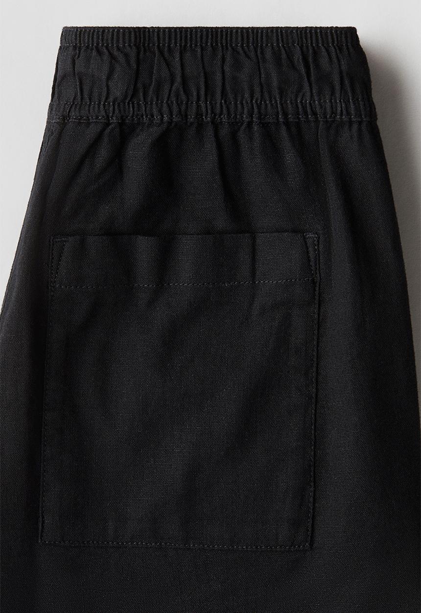 H&M - Linen-blend trousers - black