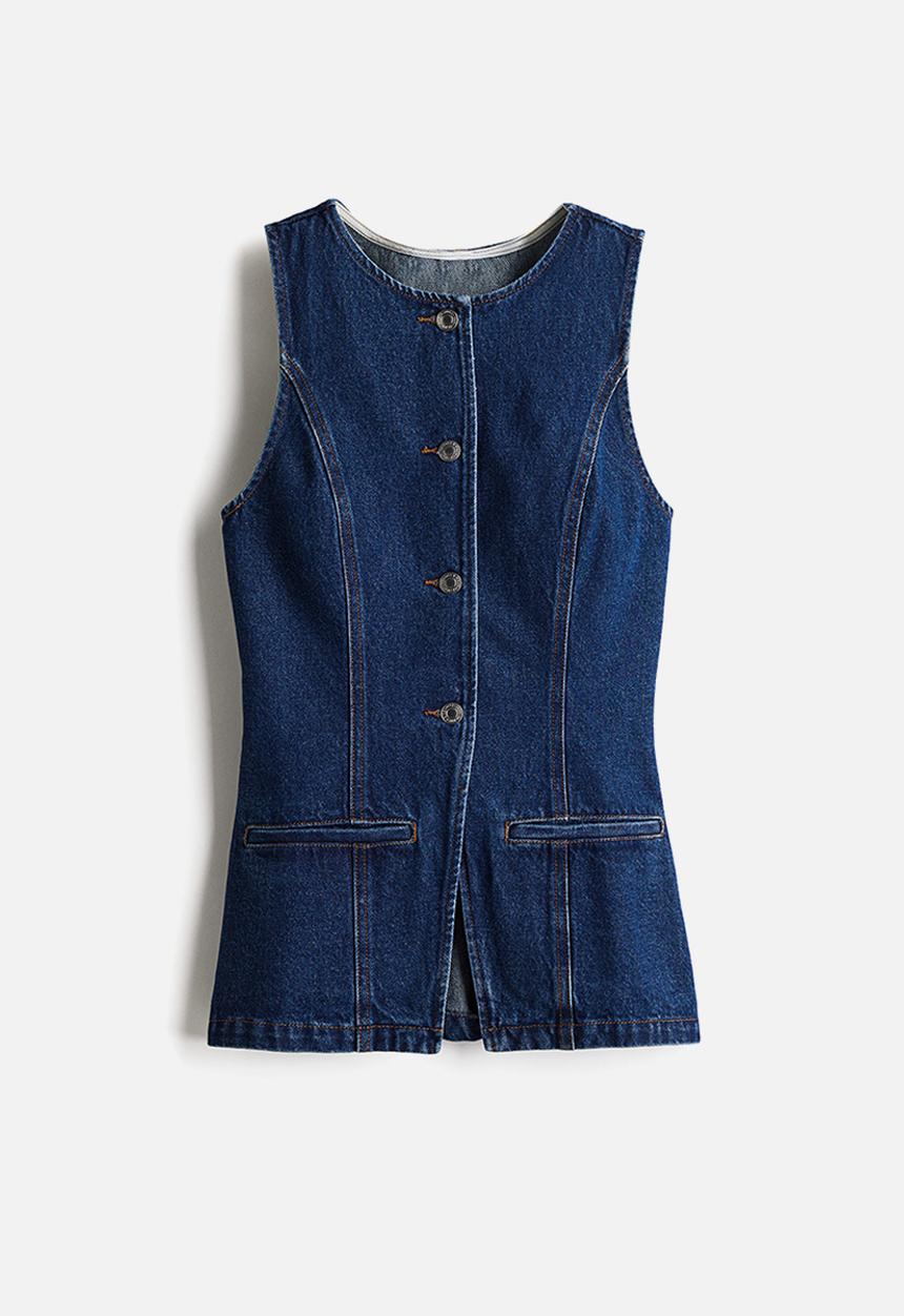 H&M - Denim waistcoat - denim blue
