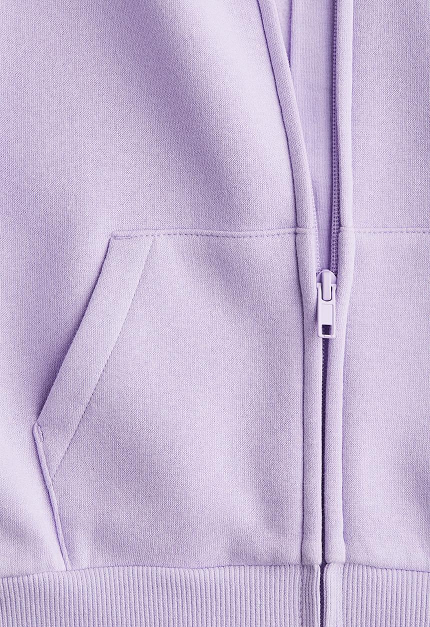 H&M - Oversized zip-through hoodie - light purple