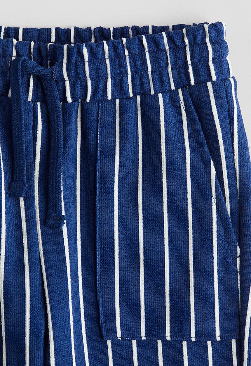 H&M - Textured jersey joggers - bright blue striped