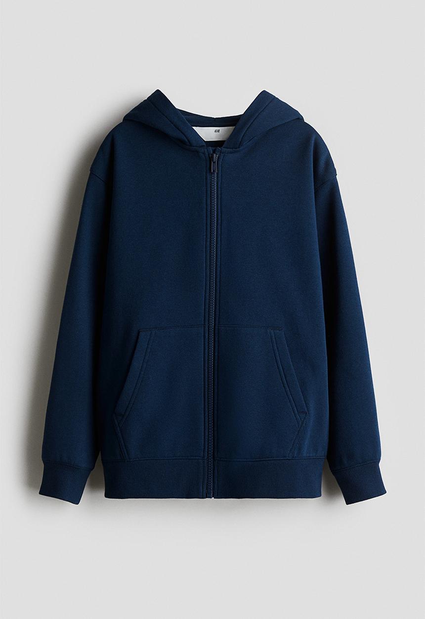 H&M - Zip-through hoodie - navy blue 