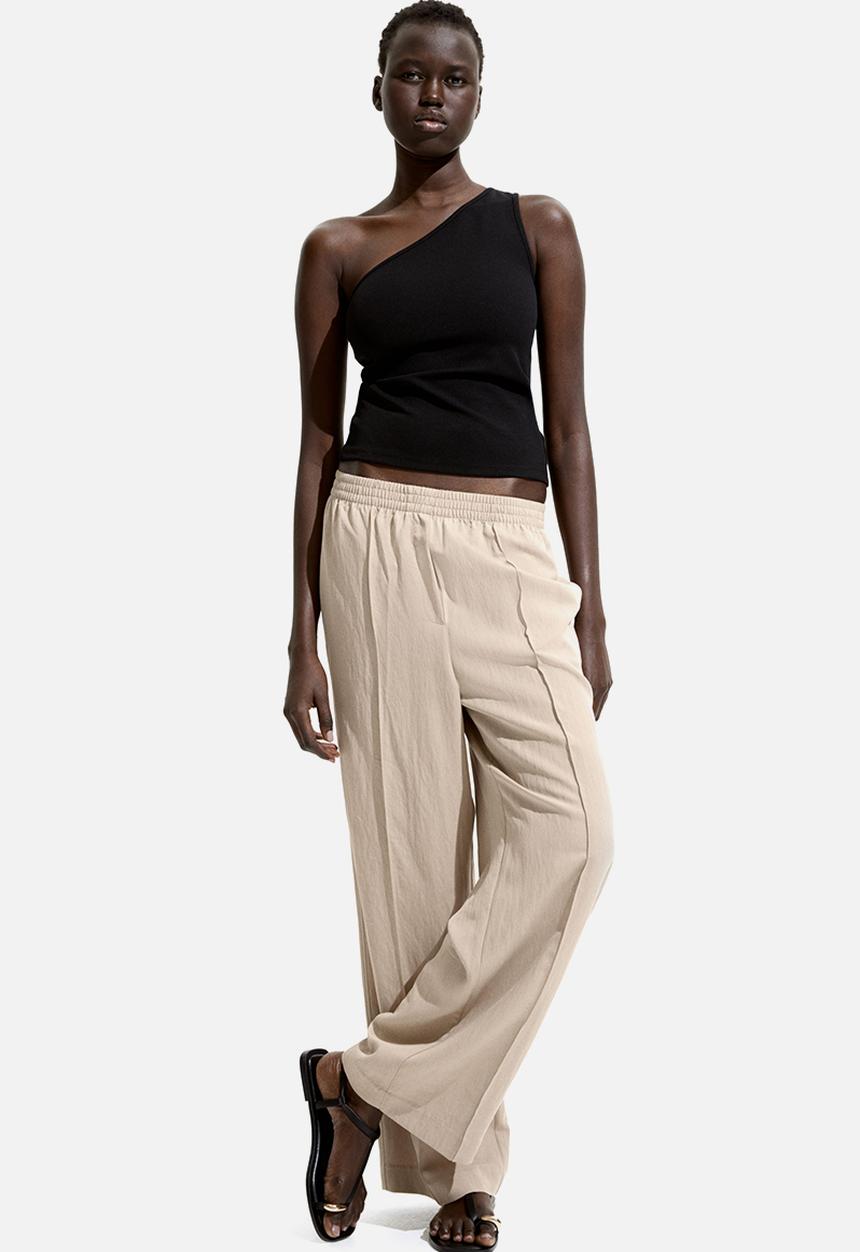 H&M - Pull-on twill trousers - beige