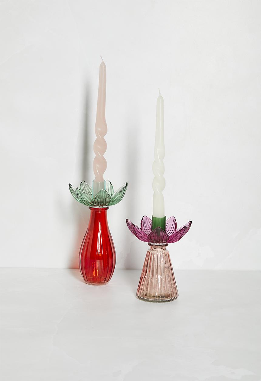 Sixth Floor - Candle Stick Flowers Glass Multi 