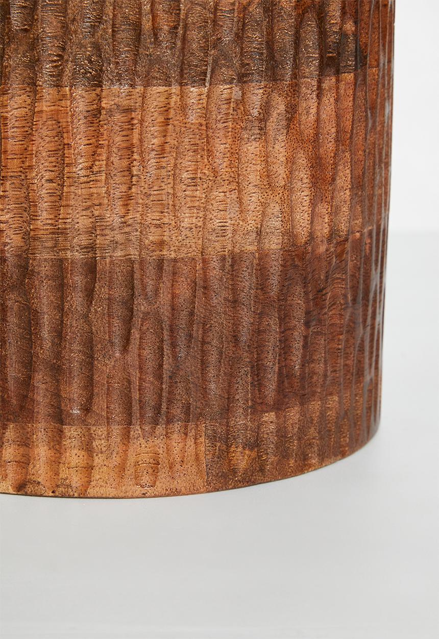 Sixth Floor - Carved mango wood canister - Natural