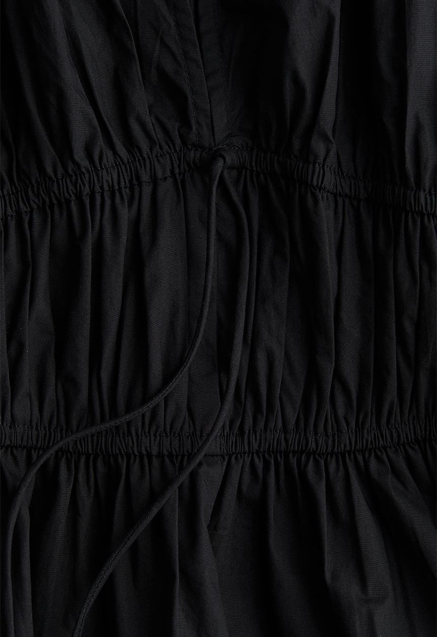 H&M - Drawstring poplin blouse - black