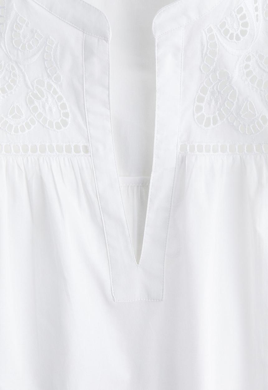 H&M - Broderie anglaise blouse - white