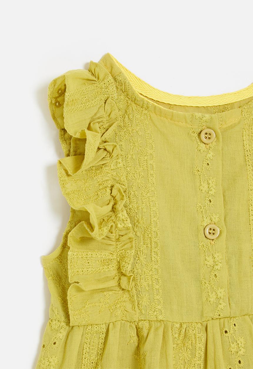 Pop Candy - Frilled sleeve top - yellow