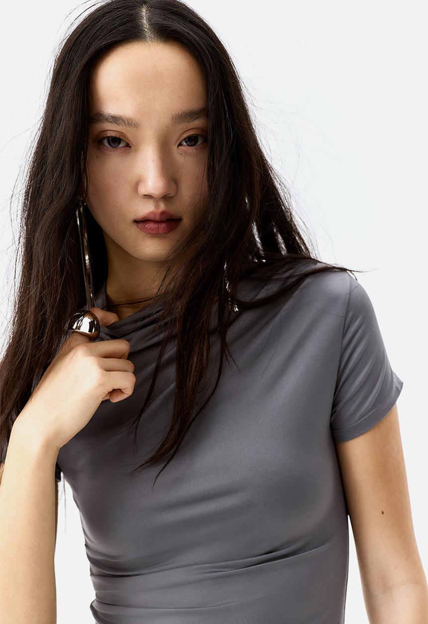 H&M - Draped bodycon dress - grey