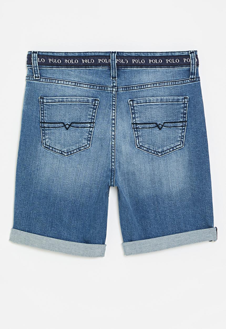 POLO - Boys jake denim short - light wash