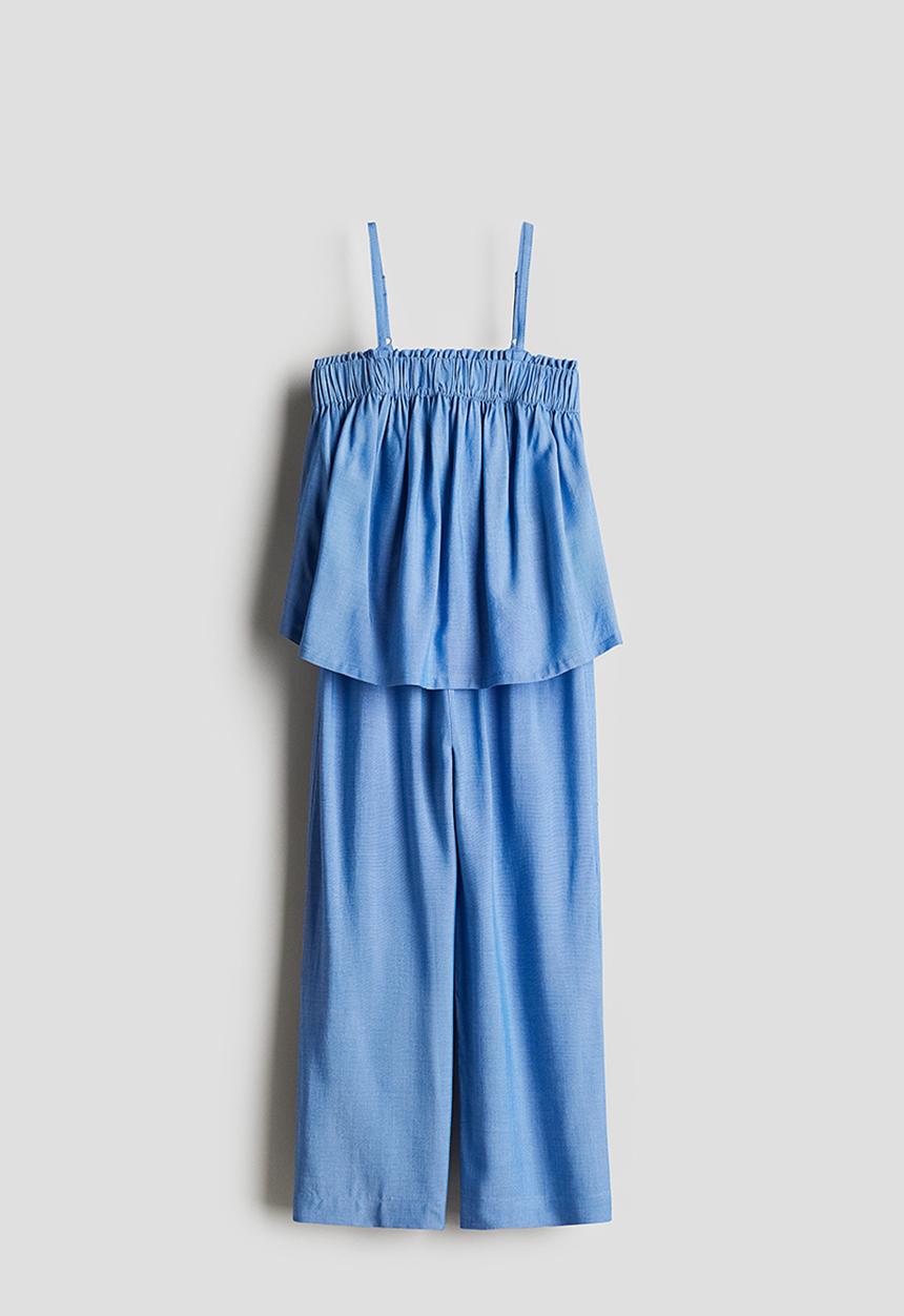 H&M - 2 piece top and trousers set - blue
