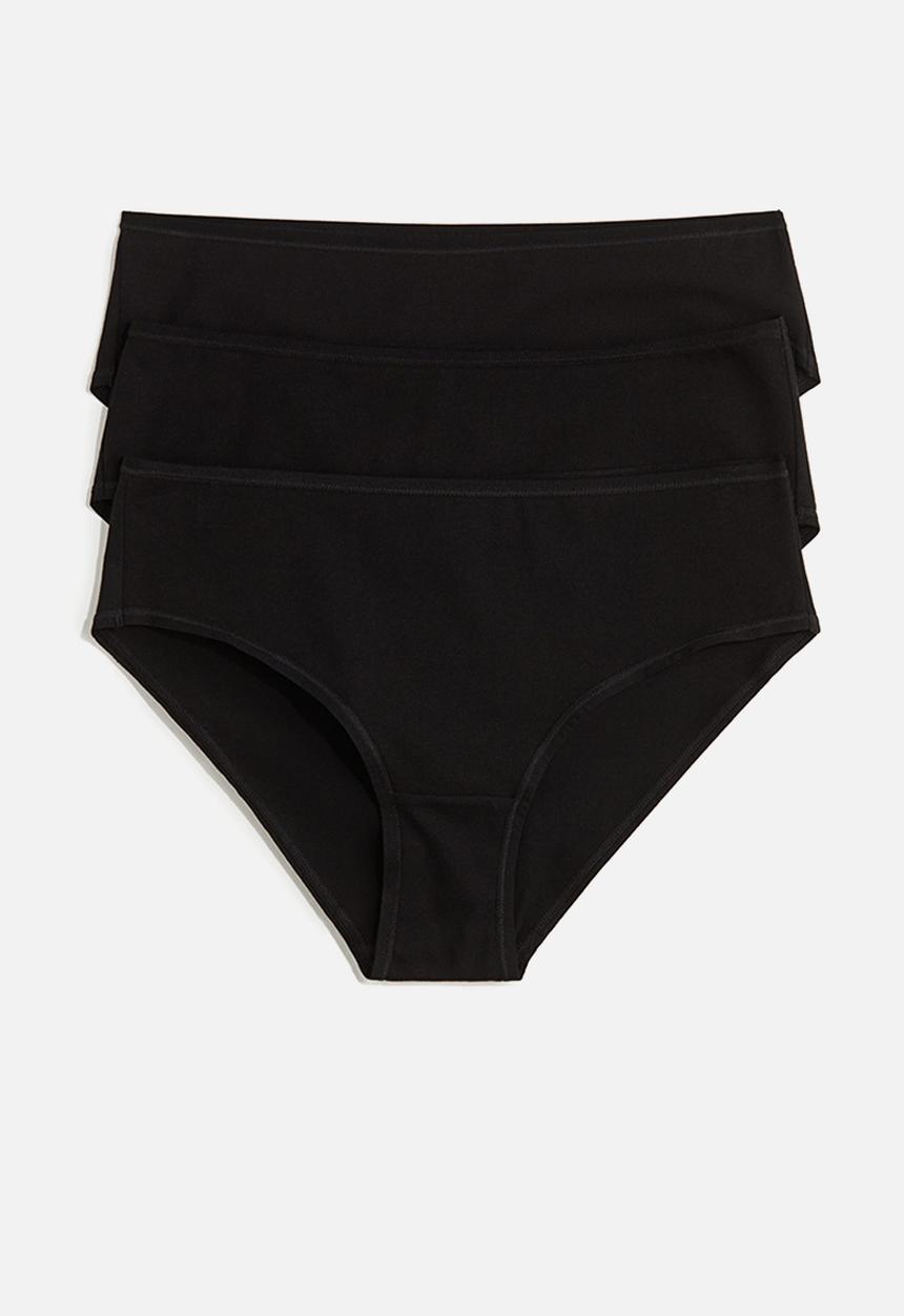 H&M - 3-Pack cotton hipster briefs - black