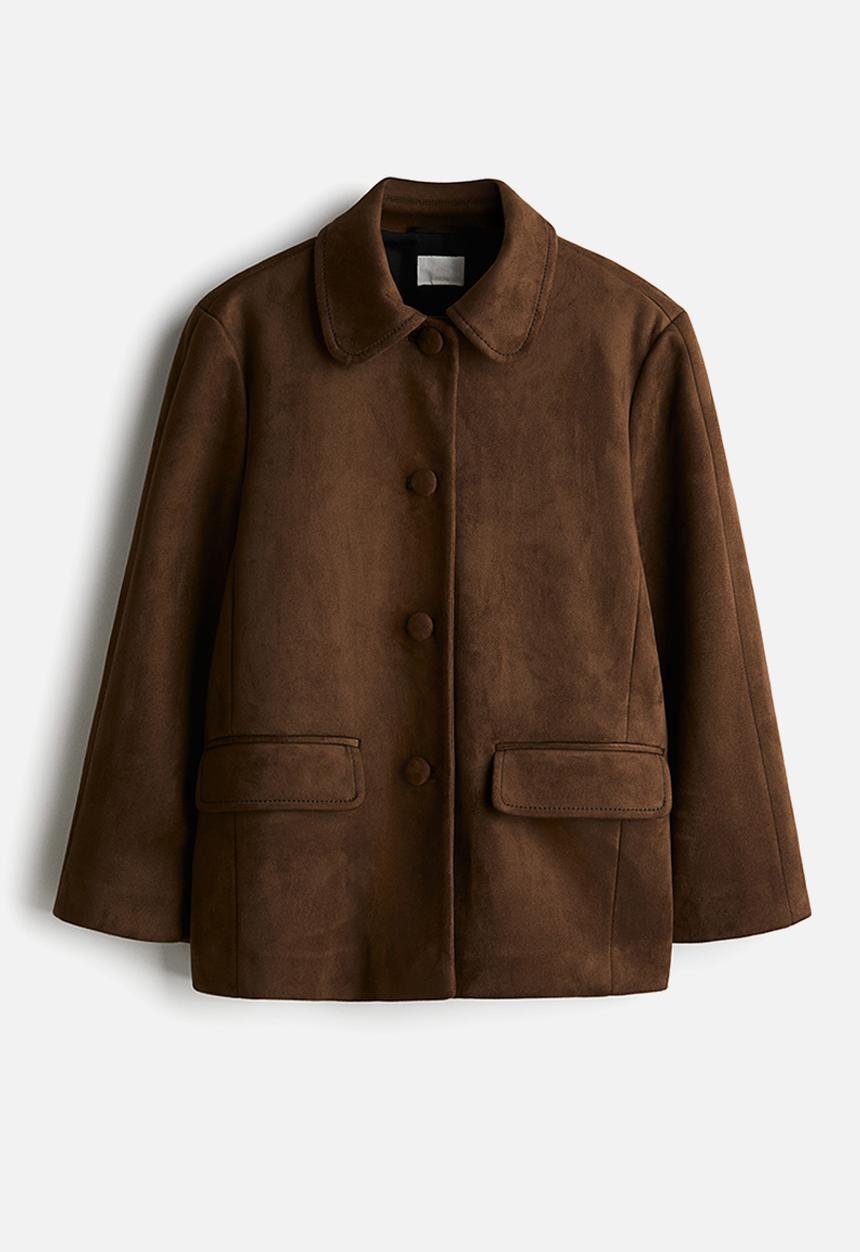 H&M - Oversized jacket - dark brown