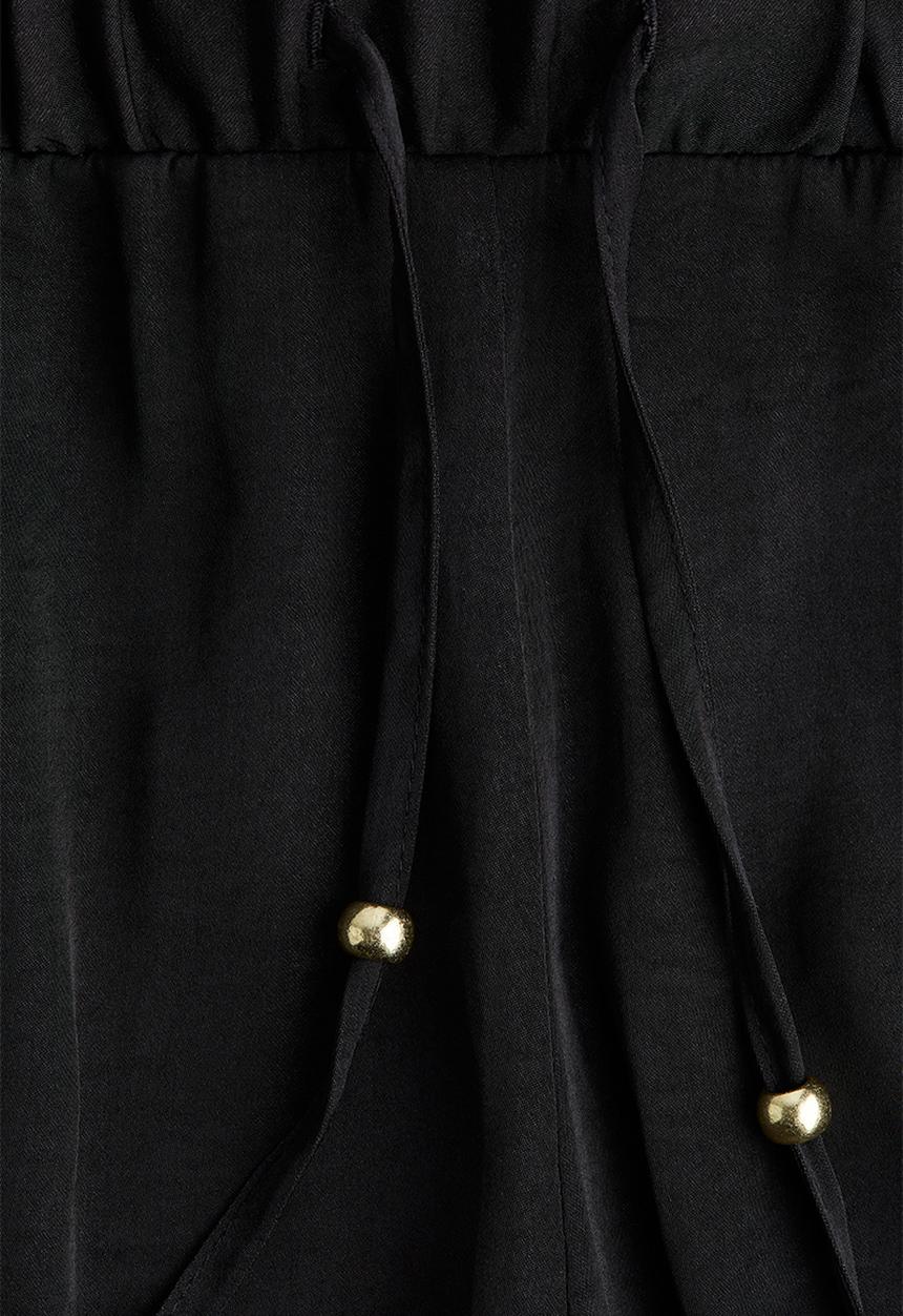 H&M - Wide drawstring trousers - black