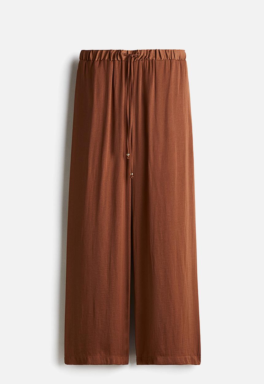 H&M - Wide drawstring trousers - brown