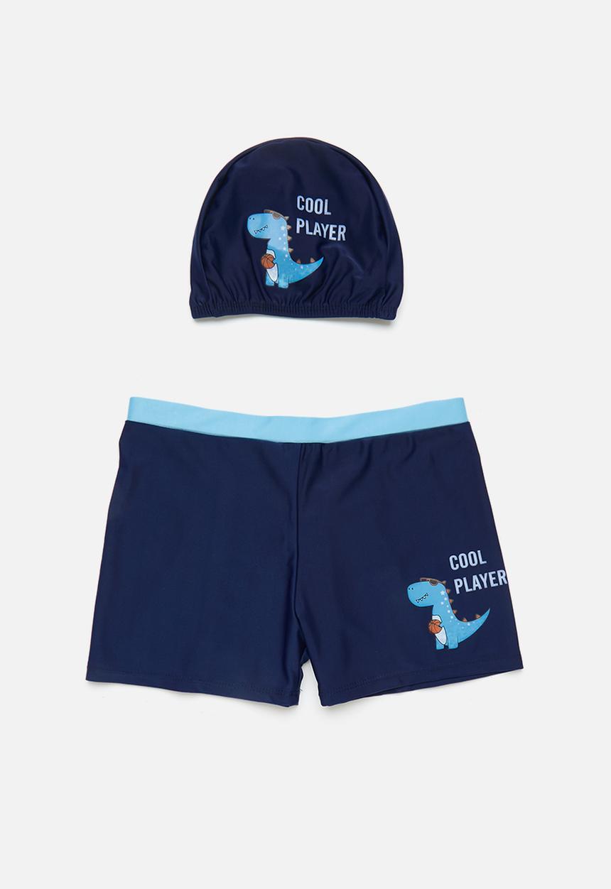 Pop Candy - Swim short & cap set - blue