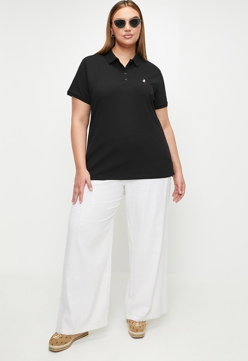 POLO - Plus wmn margot short sleeve golfer - black