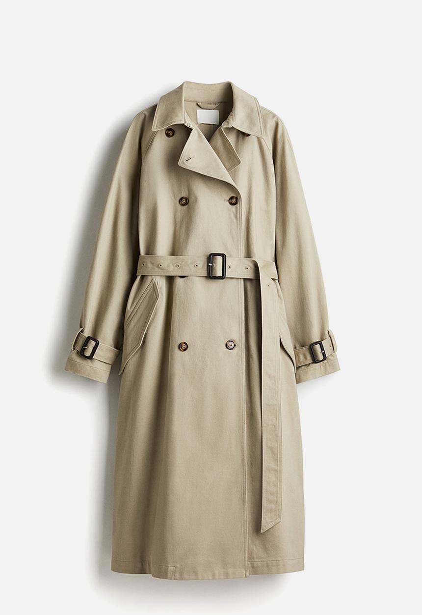 H&M - Belted trench coat - light beige