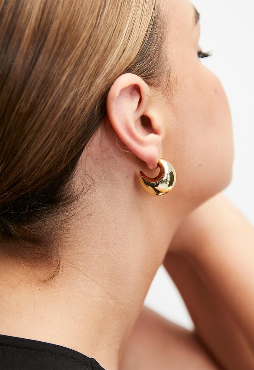 Tessa Design - Genevieve dome shaped stud earrings - gold