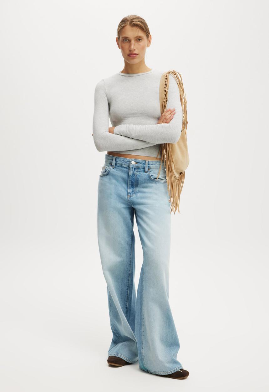 Cotton On - Relaxed wide jean - cassette blue