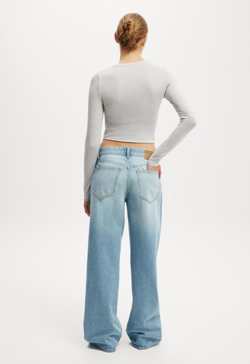 Cotton On - Relaxed wide jean - cassette blue
